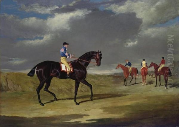 Lottery Going To The Start Oil Painting by John Frederick Herring Snr