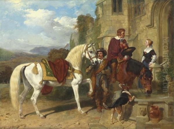 A Letter Of Intent Oil Painting by John Frederick Herring Snr