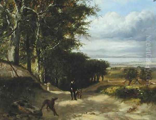 Distant view of the River Clyde Oil Painting by Horatio McCulloch