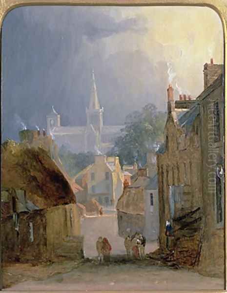 Old Glasgow 1840 Oil Painting by Horatio McCulloch