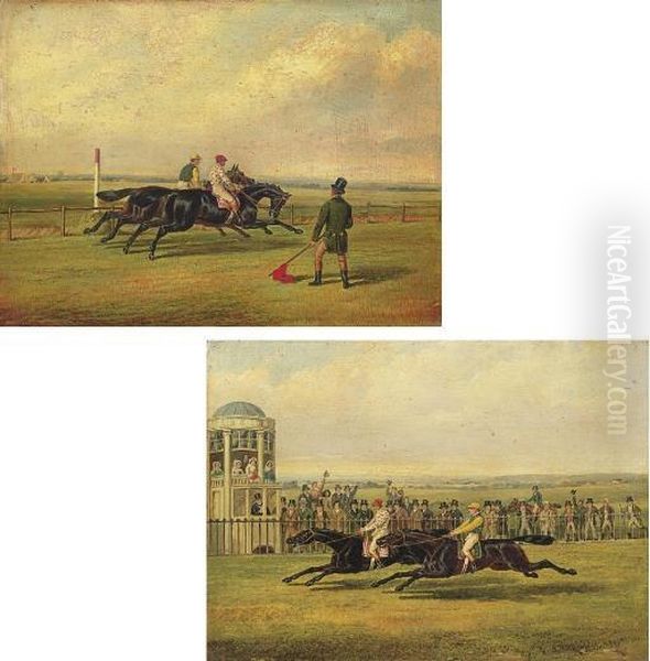 The Race Between 
Voltigeur
 And 
The Flying Dutchman Oil Painting by John Frederick Herring Snr