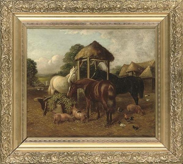 Farmyard Friends Oil Painting by John Frederick Herring Snr