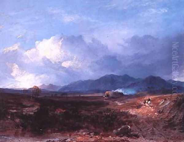 A Drove Road in the Western Highlands 1850 Oil Painting by Horatio McCulloch