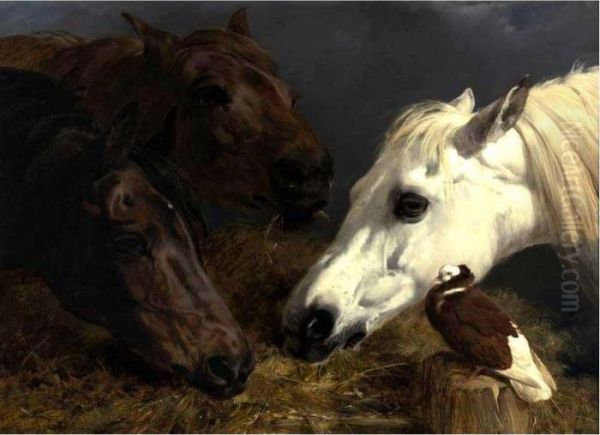 Farmyard Friends Oil Painting by John Frederick Herring Snr