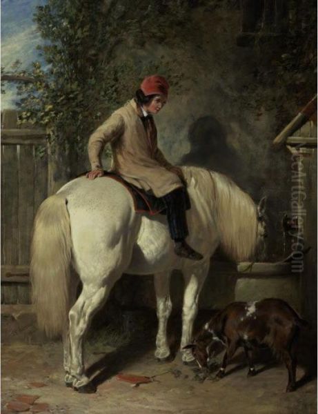 A Corner Of The Farmyard Oil Painting by John Frederick Herring Snr