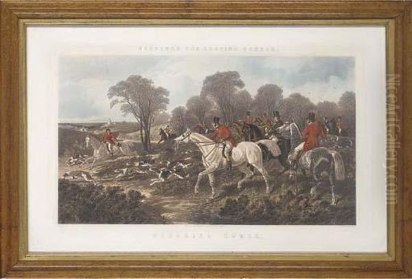 The Meet; Breaking Cover Oil Painting by John Frederick Herring Snr