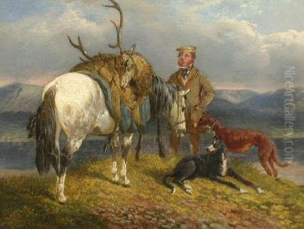 A Day's Stalking Oil Painting by John Frederick Herring Snr