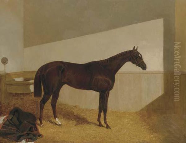 The Baron, Winner Of The St. Leger Oil Painting by John Frederick Herring Snr