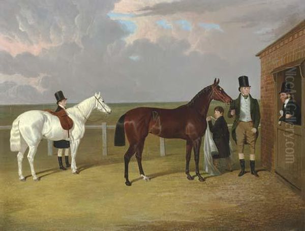 Vespa, A Brown Filly Oil Painting by John Frederick Herring Snr