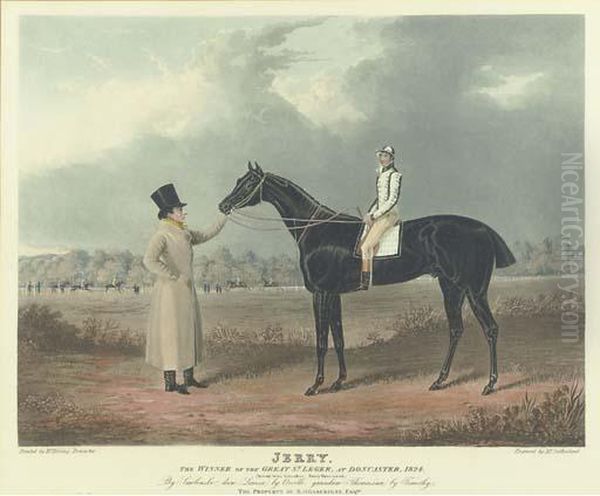 Winning Horses Of The Great St. Leger Oil Painting by John Frederick Herring Snr