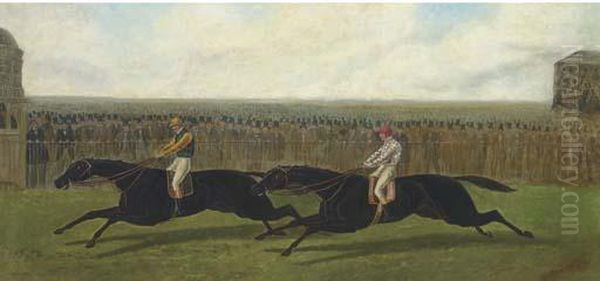 The Great Match At York Oil Painting by John Frederick Herring Snr