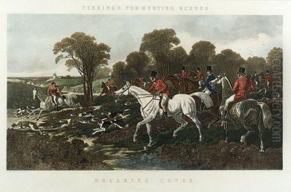 Herring's Fox-hunting Scenes Oil Painting by John Frederick Herring Snr