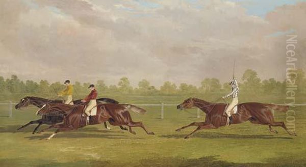 The Doncaster Gold Cup Oil Painting by John Frederick Herring Snr