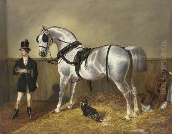 Saint James In A Stable Oil Painting by John Frederick Herring Snr