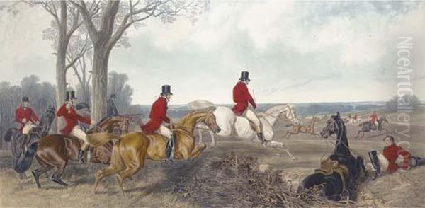 The Meet; The Find; The Run; The Kill, By J. Harris Oil Painting by John Frederick Herring Snr