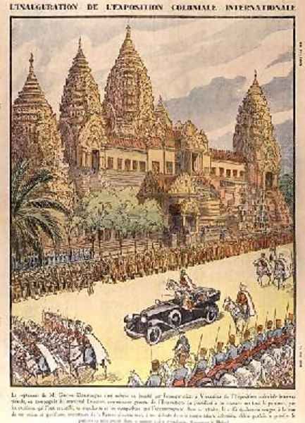 Inauguration of the Colonial Exhibition of 1931 from Le Pelerin 24th May 1931 Oil Painting by A. R. Moritz