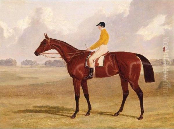 The Marquis Of Westminster's Bay Racehorse Oil Painting by John Frederick Herring Snr