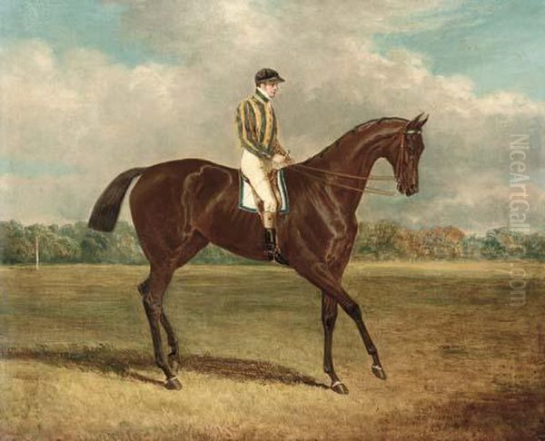 Bay Middleton, With James Robinson Up Oil Painting by John Frederick Herring Snr