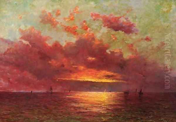 Evening Calm Oil Painting by Emile Maillard