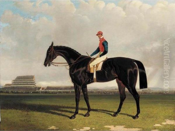 Lord Chesterfield's Industry With William Scott Up At Epsom Oil Painting by John Frederick Herring Snr