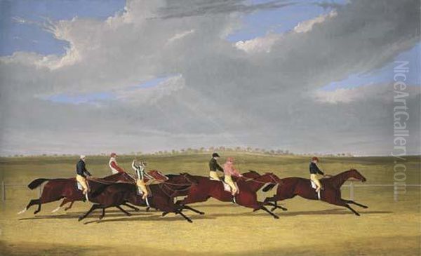 The 1828 Doncaster Gold Cup Oil Painting by John Frederick Herring Snr