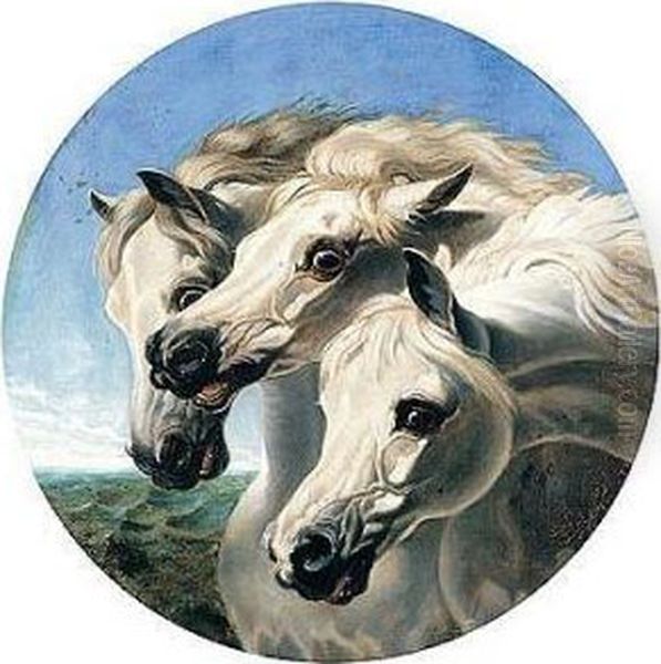 Pharaoh's Horses Oil Painting by John Frederick Herring Snr