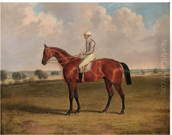 Mr. Robertson's Little Wonder With W. Macdonald Up Oil Painting by John Frederick Herring Snr