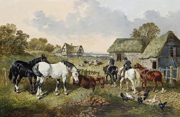 Returning Home Oil Painting by John Frederick Herring Snr