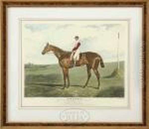 Two Race Horse Prints Oil Painting by John Frederick Herring Snr