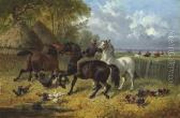 The Passing Hunt Oil Painting by John Frederick Herring Snr