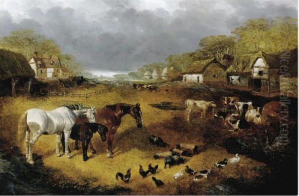 Gathering Before The Storm Oil Painting by John Frederick Herring Snr