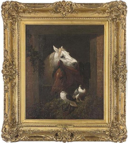 Farmyard Friends Oil Painting by John Frederick Herring Snr