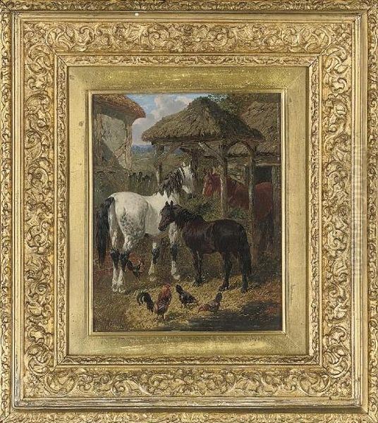 Farmyard Friends Oil Painting by John Frederick Herring Snr