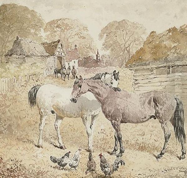 Farmyard Friends Oil Painting by John Frederick Herring Snr