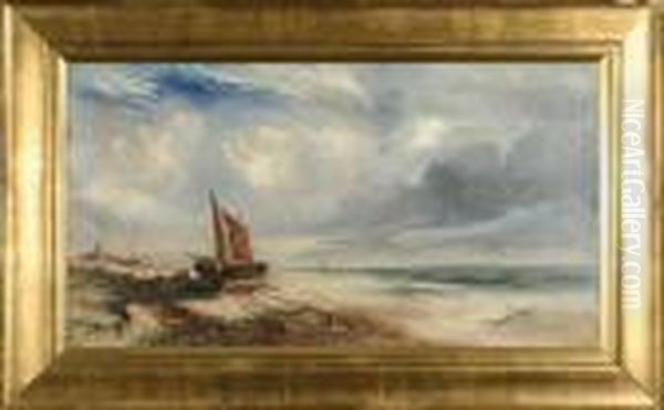 Caister Oil Painting by John Frederick Herring Snr