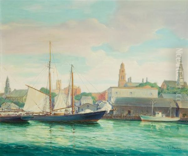 Sailing Into Gloucester Oil Painting by John Frederick Herring Snr