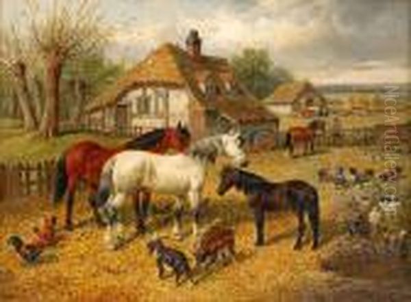 Stable Mates Oil Painting by John Frederick Herring Snr