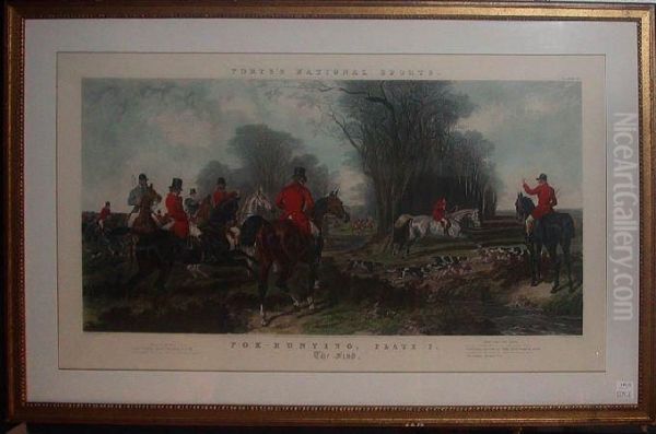 Fox Hunting Plate Oil Painting by John Frederick Herring Snr