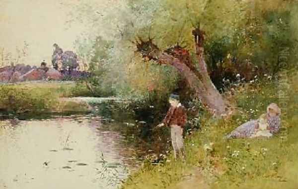 A Days Fishing Oil Painting by James Mackay