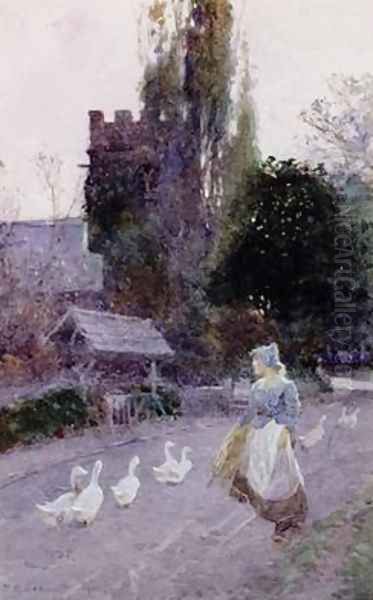 The Goose Girl Oil Painting by James Mackay