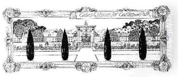 Gates and fences for garden and park from The Art and Craft of Garden Making Oil Painting by Thomas Hayton Mawson