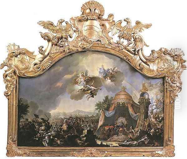 Glorification of Emperor Charles VI 1755 Oil Painting by Joseph Adam Molck