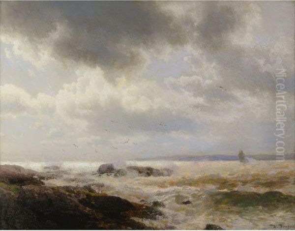 The Coast Off Vinalhaven Maine Oil Painting by Herman Herzog