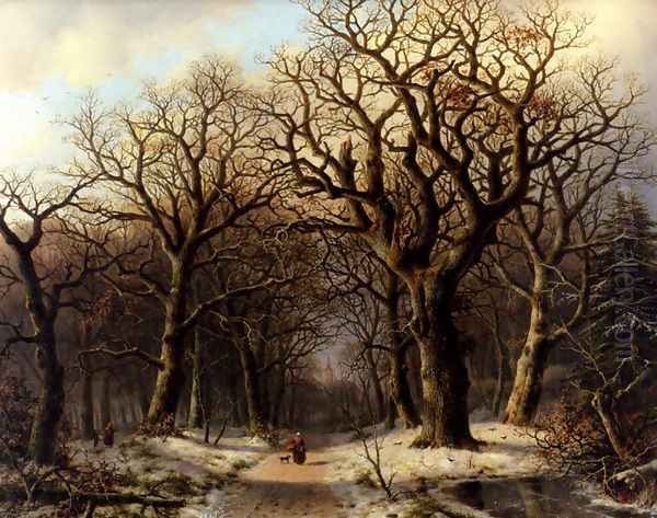 In The Woods Oil Painting by Everardus Benedictus Gregorius Mirani