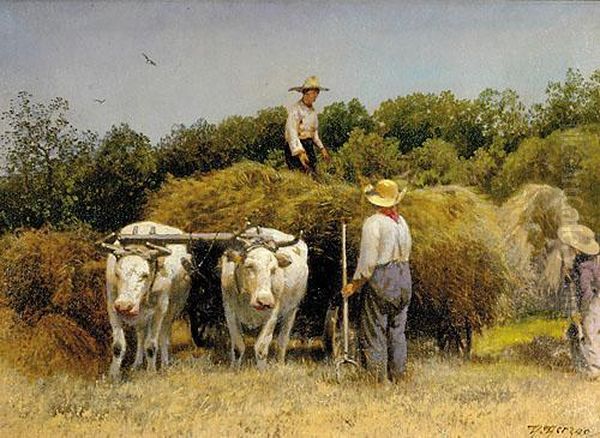 The Day Harvest Oil Painting by Herman Herzog