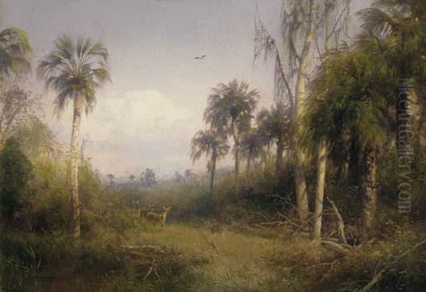 Florida Landscape Oil Painting by Herman Herzog