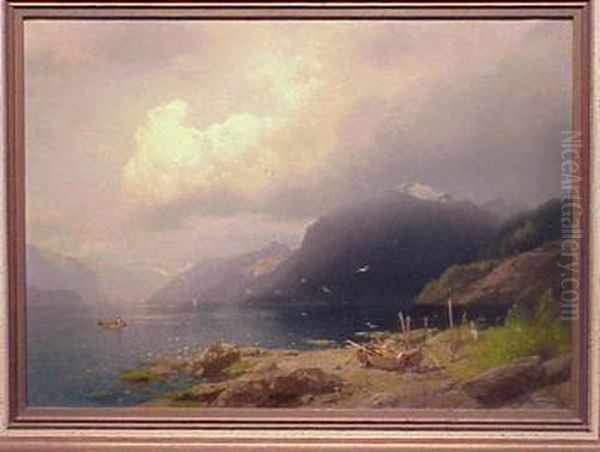 On The Coast Of Norway Near Storfjord by Herman Herzog