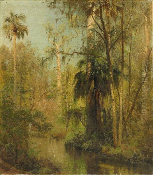 Edge Of The Everglades Oil Painting by Herman Herzog