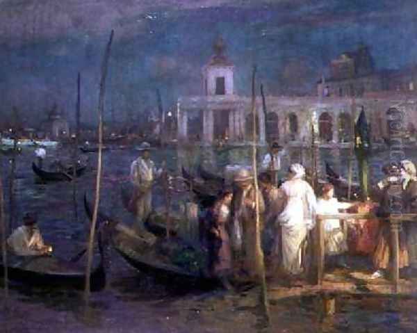 An Evening in Venice 1910 Oil Painting by Charles Hodge Mackie