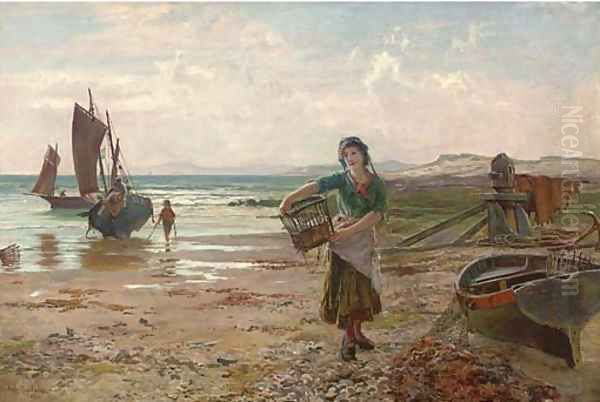 Unloading the catch Oil Painting by Francis Sydney Muschamp